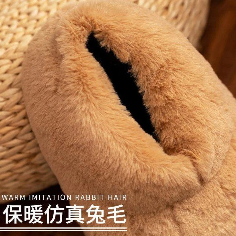 Women's Bear Paw Faux Fur Slippers – Cosy Animal House Shoes Novelty House Slippers Axl