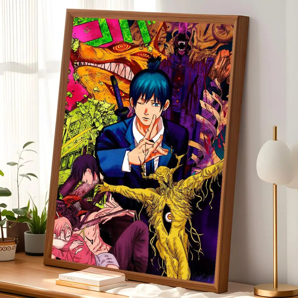 Anime Aki Hayakawa Self-Stick Wall Art Poster | HD Waterproof Anime Wall Poster Axl