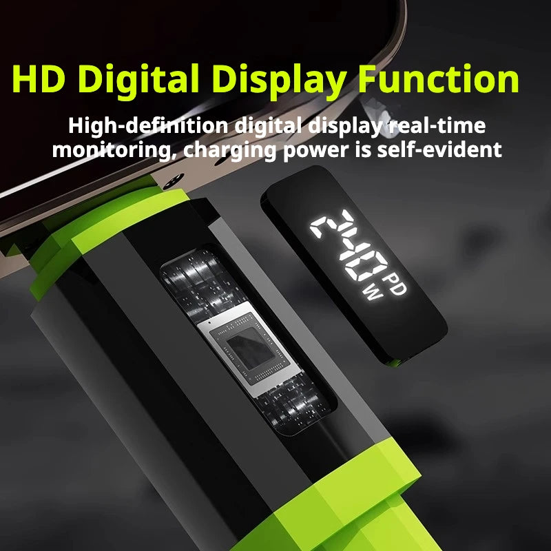 240W Fast Charging USB-C Cable – 4 Lengths, Multi-Device USB-C Charging Cable Axl