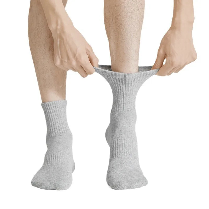 Neutral Solid Color Breathable Sports Socks – All-Season Pairs Sports Crew Socks Axl