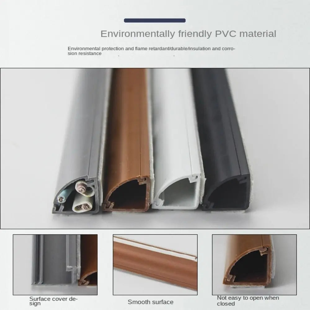 Self-Adhesive Floor Cord Cover – PVC Cable Concealer Duct Floor Cable Cover Axl