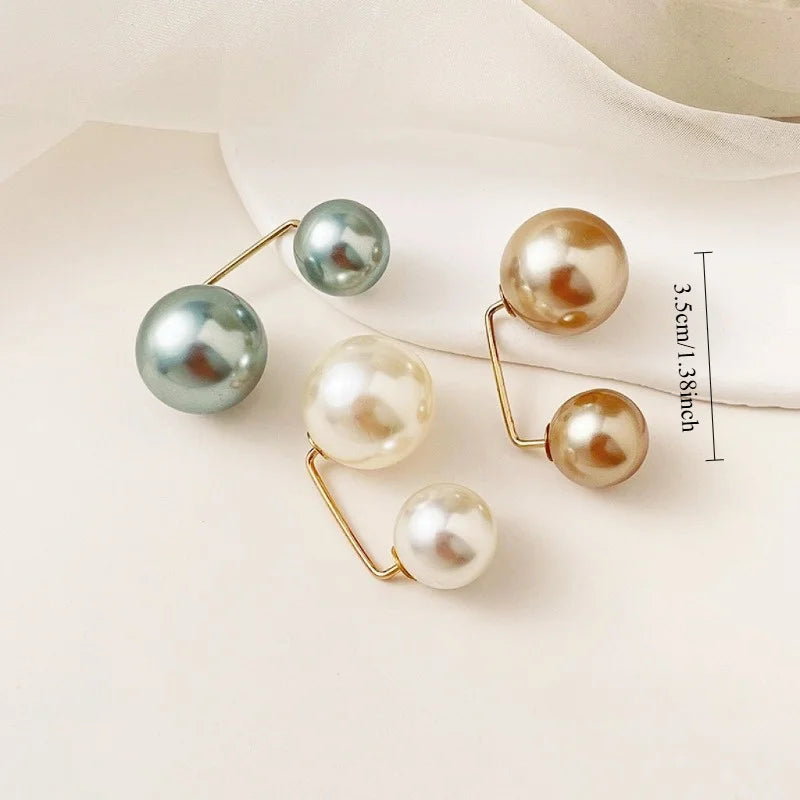 Pearl Brooch Safety Pins – Waist, Collar & Scarf Clips Pearl Brooch Pin Axl