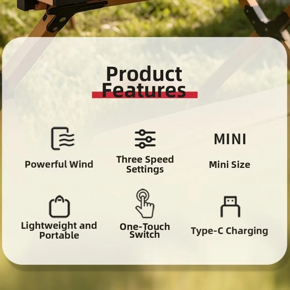 Mini Portable Handheld Fan – 3-Speed USB Rechargeable Pocket Fan Portable Personal Fan Axl