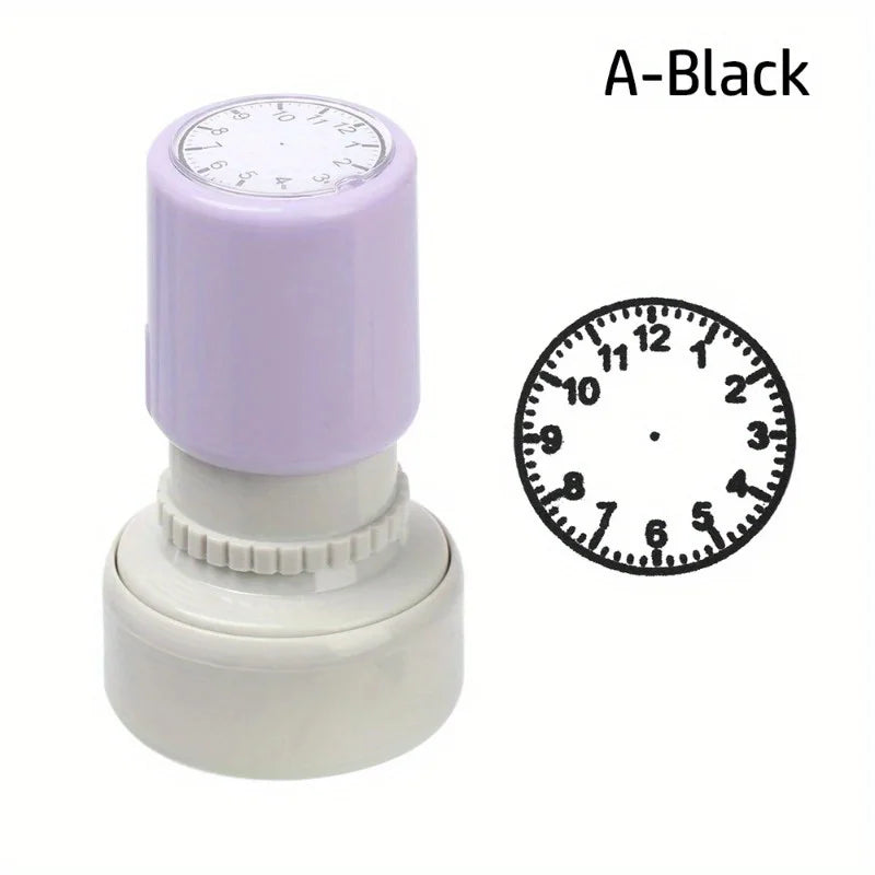 Clock Stamp Teaching Tool for Kids – Learn to Tell Time Seal Teaching Stamp Seal Axl A-Black