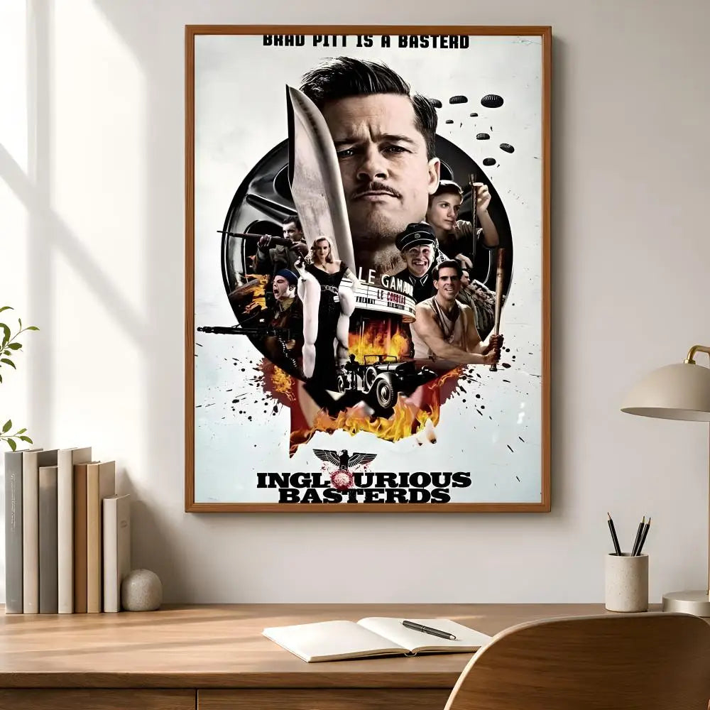 Inglourious Basterds Movie Poster – Peel & Stick PVC Wall Art Movie Wall Poster Axl