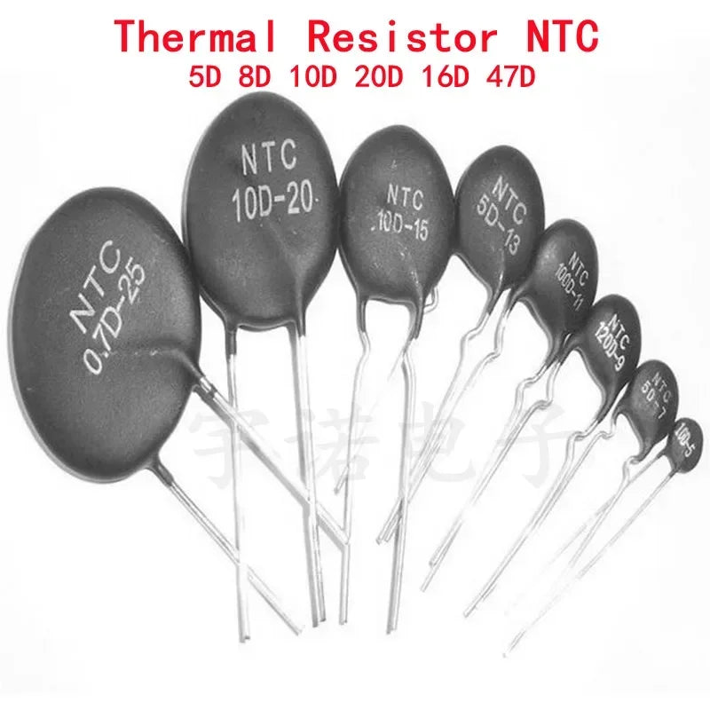 20PCS NTC Thermistor Resistors – 5D 8D 10D 16D 20D 47D Pack NTC Thermistor Resistor Axl 10D-9