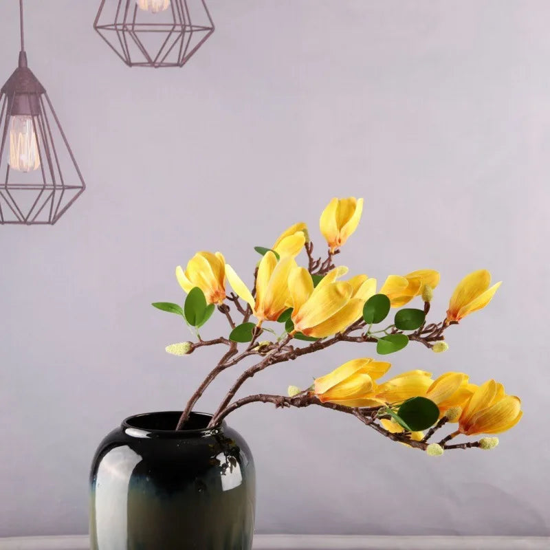 Silk Magnolia Artificial Flower Branch – Wedding & Home Decor Artificial Flower Branch Axl
