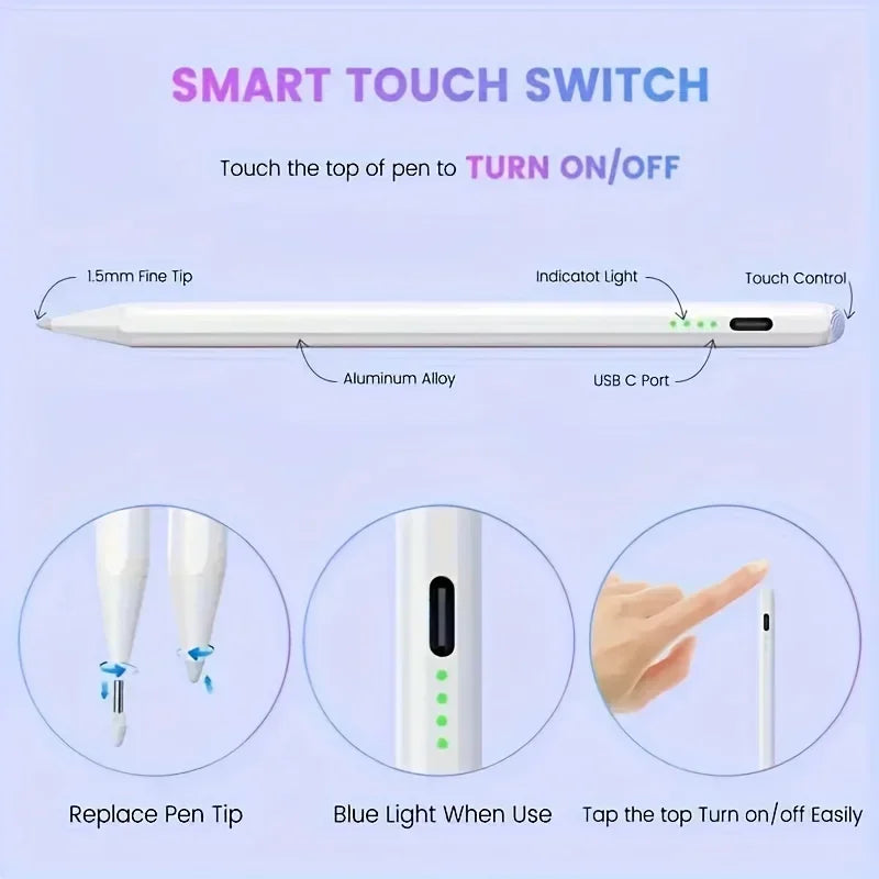 Universal Stylus Pen for iPad & Android – Magnetic USB-C Tablet Stylus Pen Axl