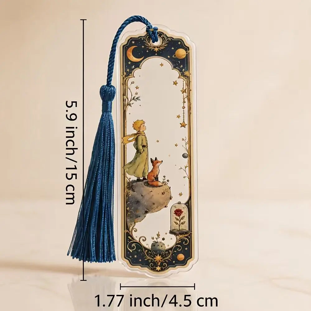Little Prince Acrylic Tassel Bookmarks Set of 5 | Literary Gift Acrylic Bookmarks Axl