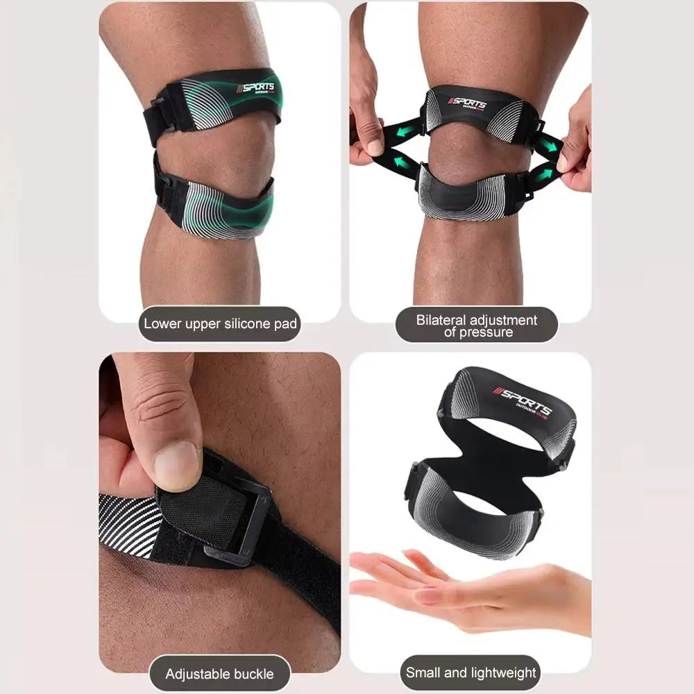Adjustable Patella Knee Brace – Dual Silicone Pads & Support Knee Brace Axl