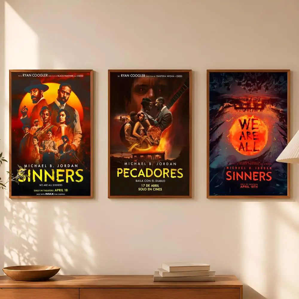 Sinners Movie Poster – Self-Stick HD PVC Waterproof Wall Art Movie Wall Poster Axl