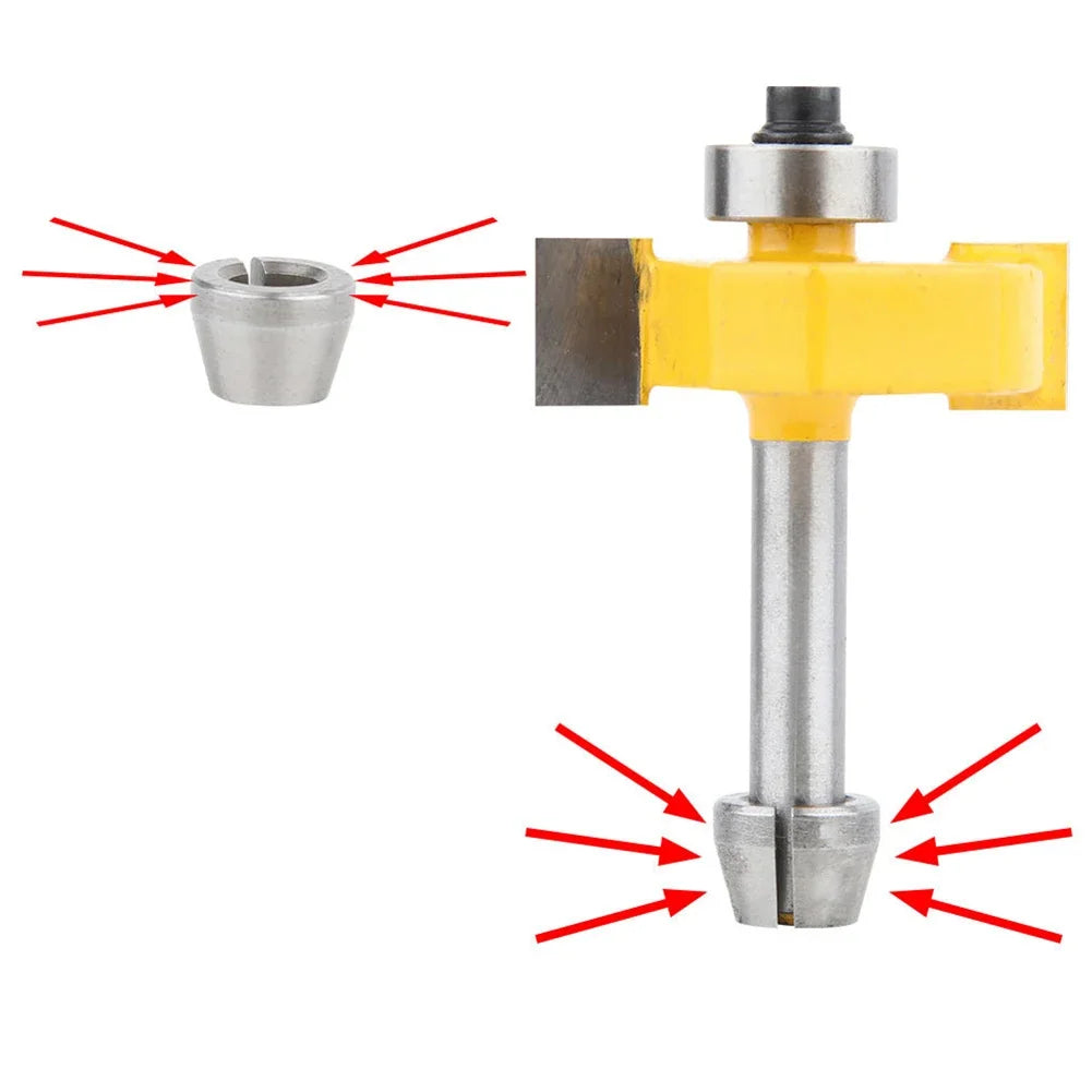 3-Piece Collet Chuck Adapter Set – 6mm, 6.35mm & 8mm Router Router Collet Adapter Axl China Mainland