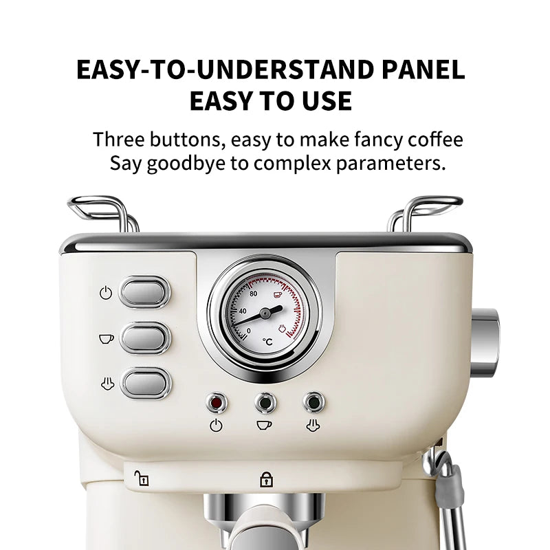 BALASHOV 20 Bar Semi-Auto Espresso Machine & Milk Frother Espresso Coffee Machine Axl