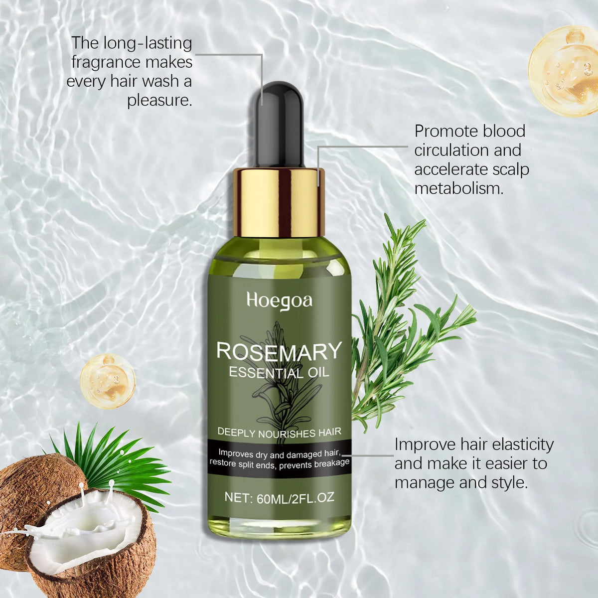 Rosemary Hair Oil – Nourishing, Smoothing & Shine 60ml Rosemary Hair Oil Axl