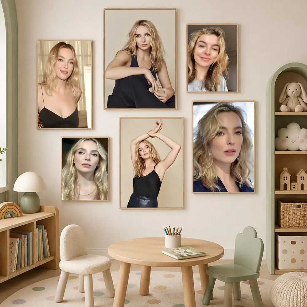 Jodie Comer HD Self-Stick Wall Art Poster – Waterproof Decor Wall Art Poster Axl