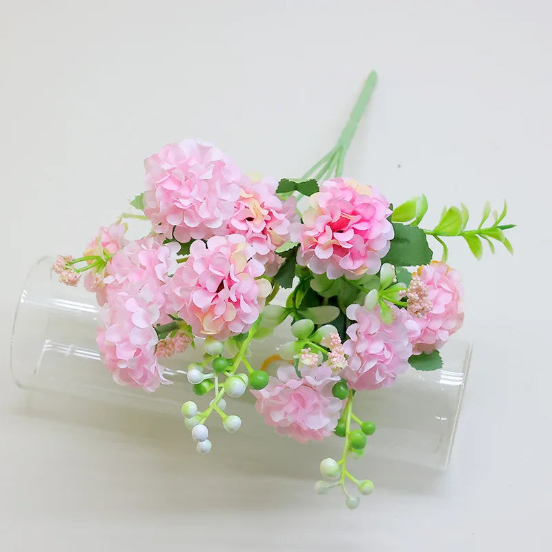 5-Pack Artificial Carnation Bouquet – 10 Heads Silk Flowers Artificial Flower Bouquet Axl pink