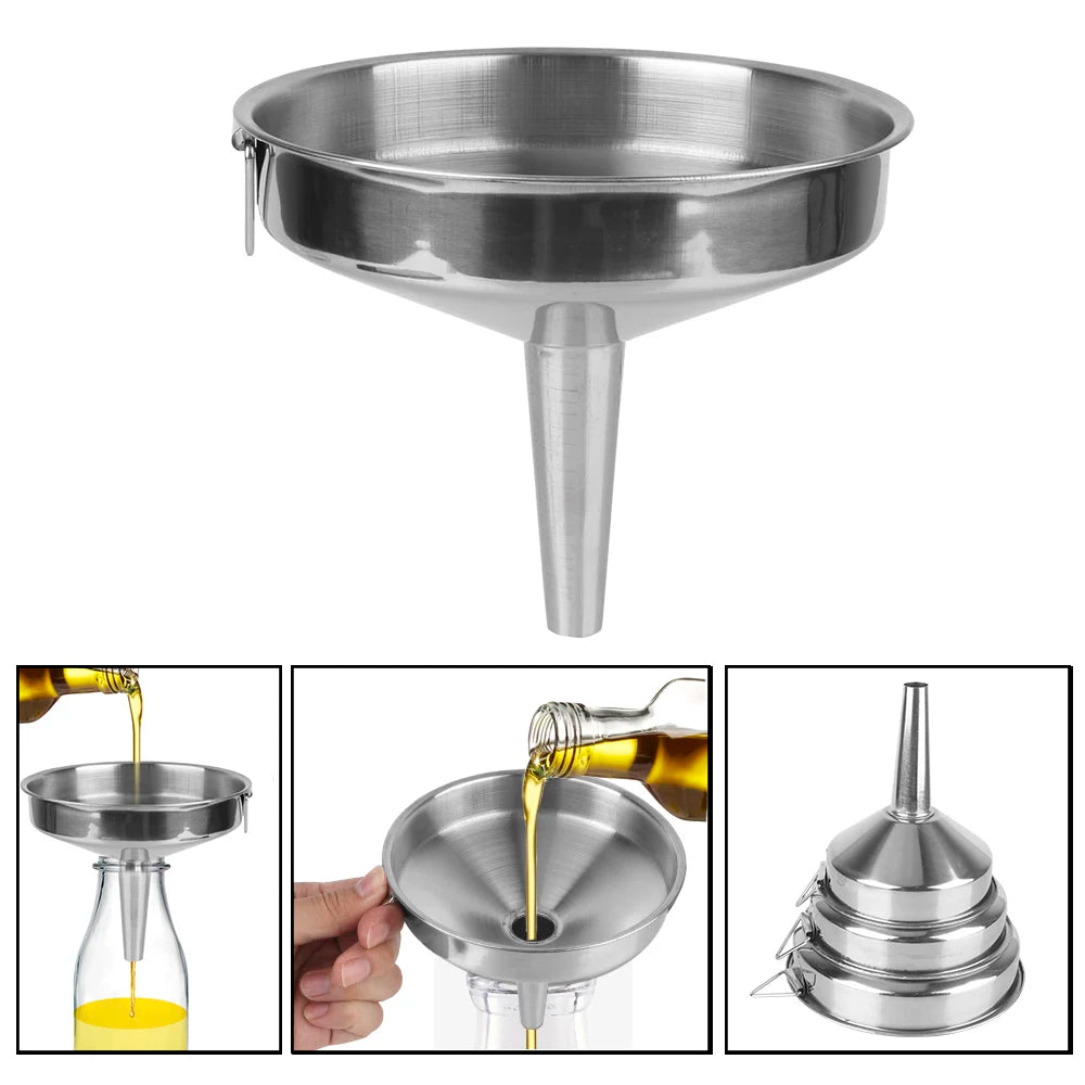 Stainless Steel Wide Mouth Funnel for Canning, Oil & Bar Kitchen Funnel Axl