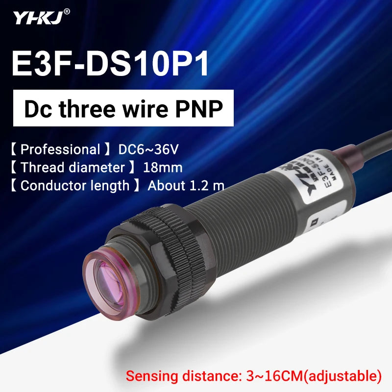 E3F M18 Photoelectric Proximity Sensor Switch NPN PNP 6-36VDC Photoelectric Sensor Axl E3F-DS10P1