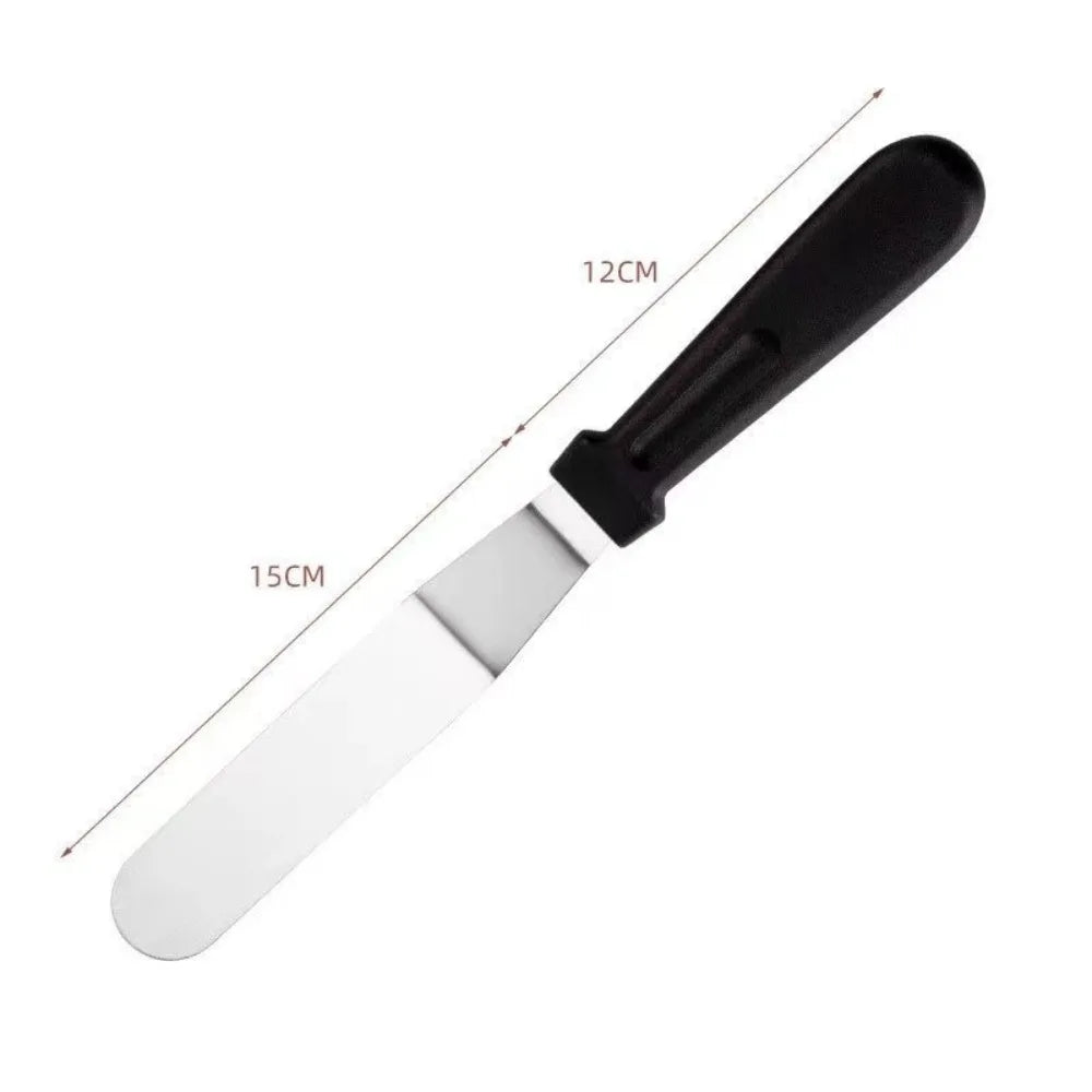 Stainless Steel Cake Spatula – Non-Stick Smoother 6 to 12 Inch Cake Decorating Spatula Axl Folding Angle 6in