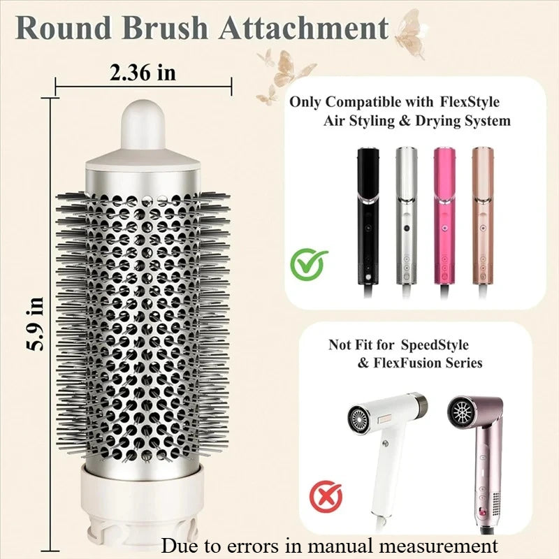 Round Brush Attachment for Shark FlexStyle | Hair Volumizer Hair Styling Attachment Axl