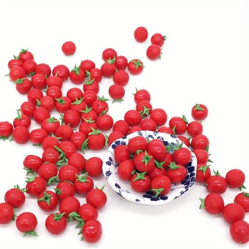 10 Pcs 1:12 Miniature Resin Tomatoes – Dollhouse Food Decor Dollhouse Miniature Axl