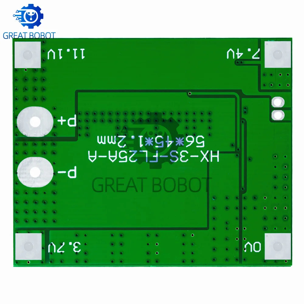 3S 18650 Lithium Battery BMS Protection Board 12.6V 15A Battery Protection Board Axl