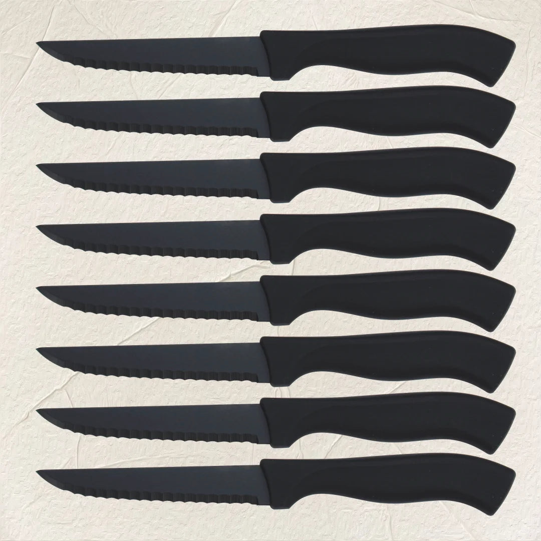 Steak Knives Set 4/6/8 Pcs – German Steel Serrated Blade Steak Knife Set Axl