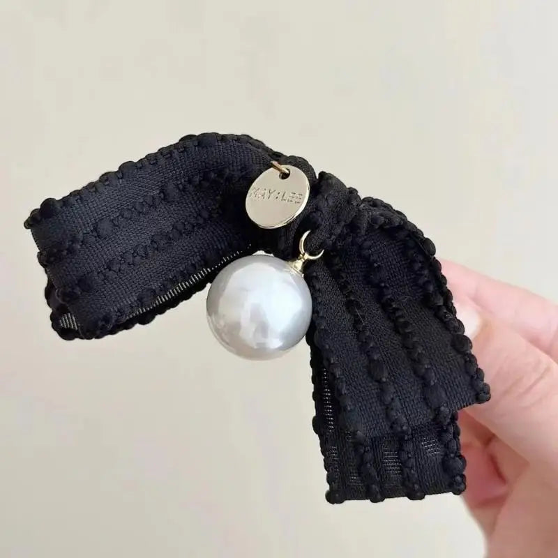 Pearl Bow Hair Clip Set – French Duckbill Clips for Women Hair Clip Set Axl A2