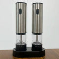Electric Salt & Pepper Grinder – Rechargeable Automatic Mill Electric Spice Grinder Axl sliver set
