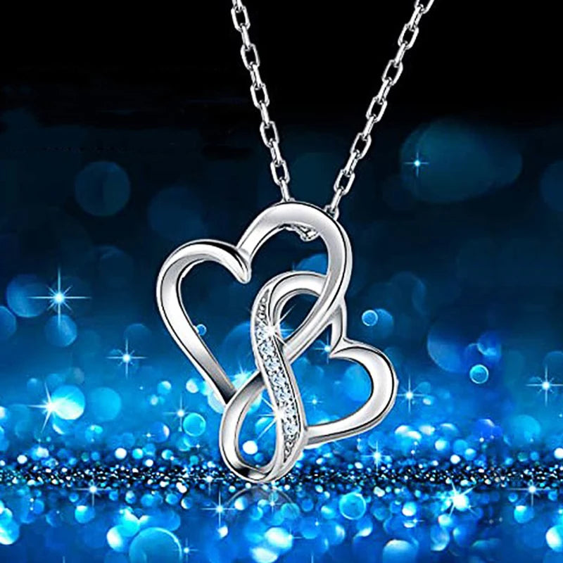 Huitan Love Pendant Necklace – Cubic Zirconia Women's Jewelry Pendant Necklace Axl