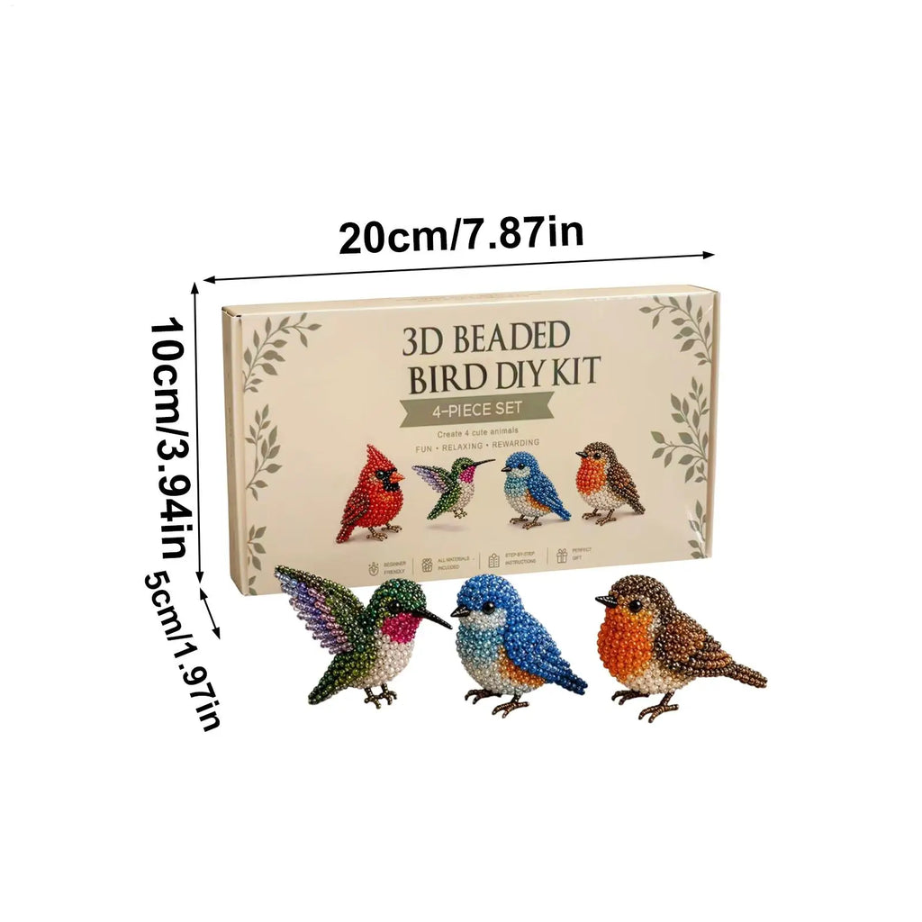 3D Beaded Animal DIY Kit – Bead Art Craft for Adults & Teens DIY Bead Craft Kit Axl