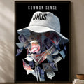 J Hus Self-Stick HD PVC Wall Poster – Waterproof Room Decor