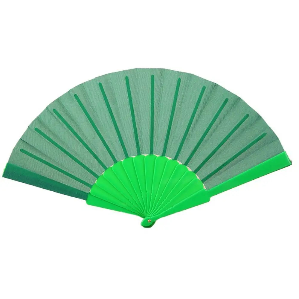 Portable Folding Hand Fan – Weddings, Dance & Cosplay Folding Hand Fan Axl Green