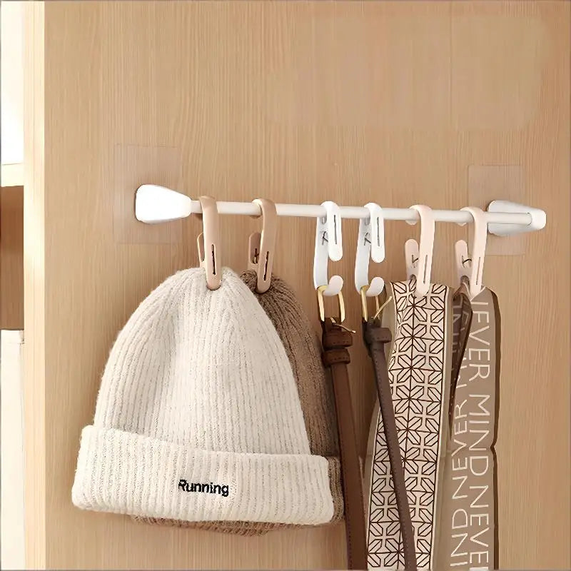 10-Pack 2-in-1 Plastic Hook & Clip – Home Storage Organizer Storage Hook Clips Axl