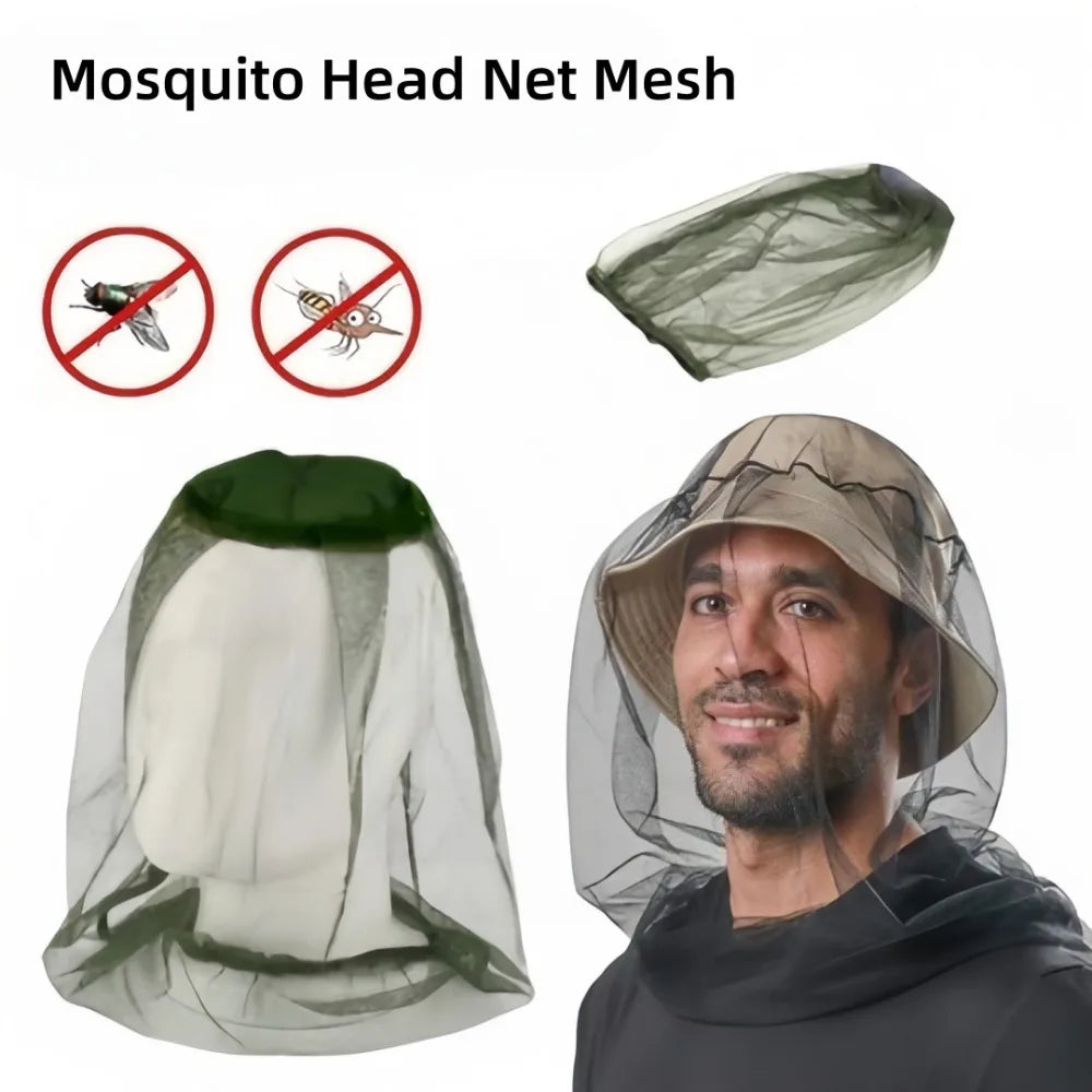 Mosquito Head Net – Mesh Bug Hat Cover for Camping & Hiking Mosquito Head Net Axl