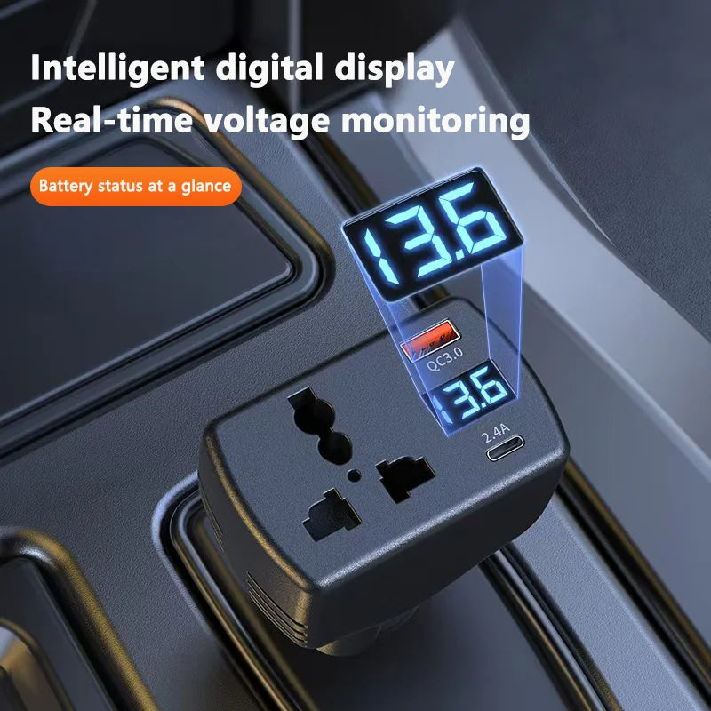 150W Car Power Inverter DC 12V/24V to 220V AC + USB Charger Car Power Inverter Axl