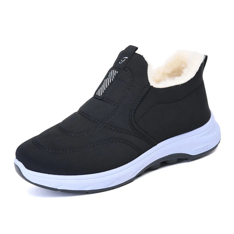 Women's Winter Snow Boots – Velvet Lined Warm Slip-On Mid-Calf Winter Snow Boots Axl