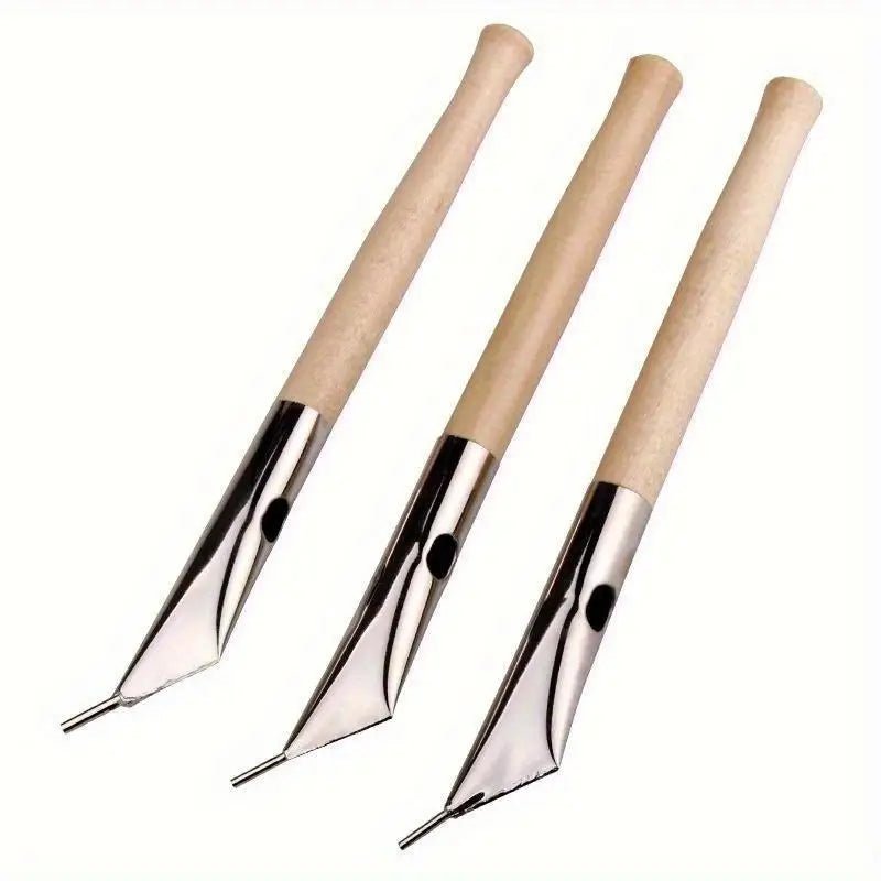 3-Piece Stainless Steel Clay Sculpture & Batik Wax Tool Set Sculpting Tool Set Axl 3pcs