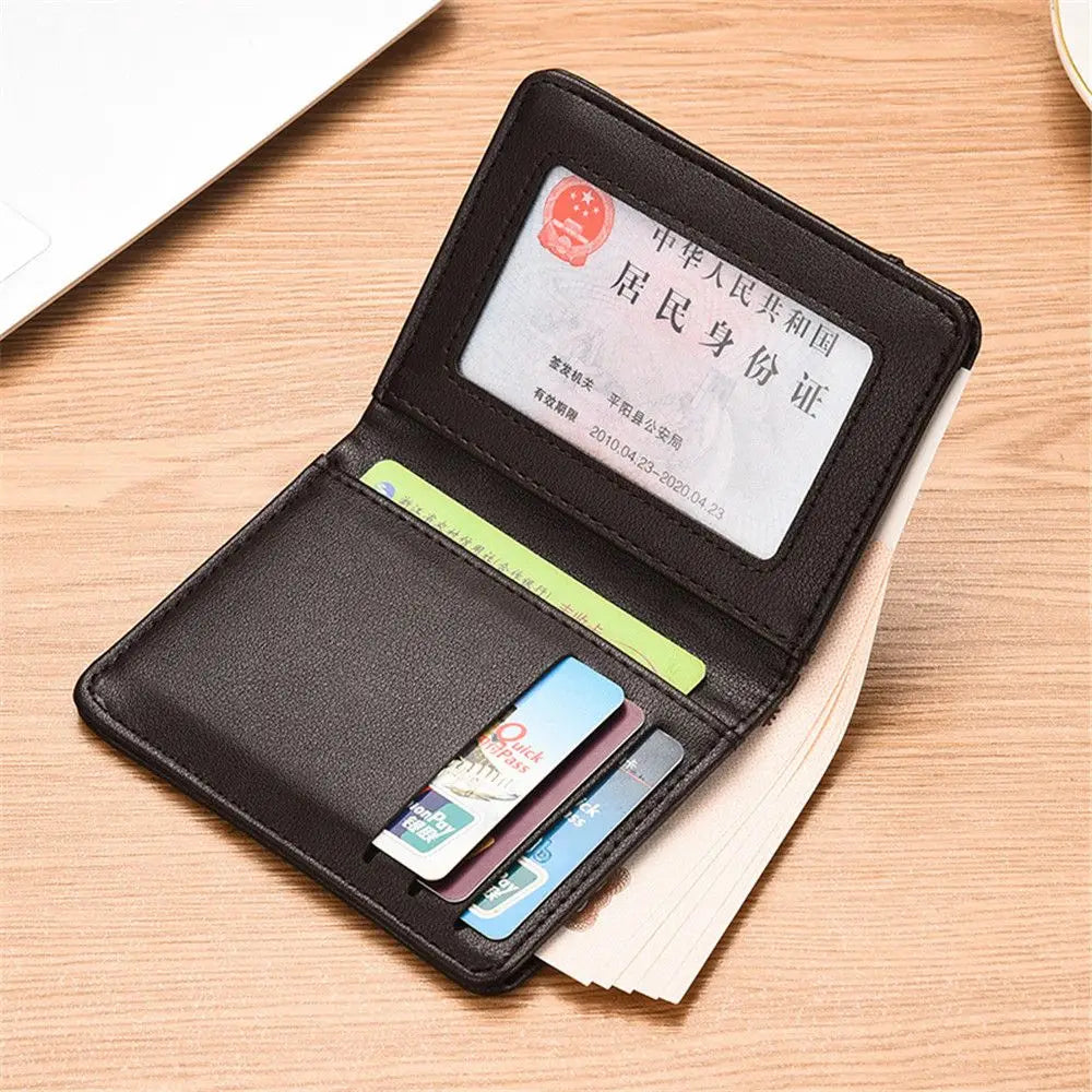 Slim PU Leather Credit Card Wallet – Minimalist Mini Purse Card Wallet Axl