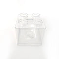Building Block Piggy Bank – Transparent Plastic Coin Saving Box Piggy Bank Toy Axl white