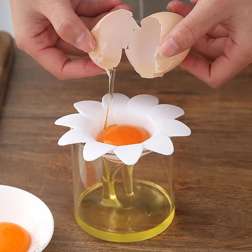 Flower Egg Yolk & White Separator – Cute Baking Kitchen Tool Egg Separator Tool Axl