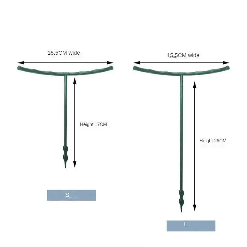 Semicircle Plastic Plant Support Stakes – 4pc Garden Flower Stand Plant Support Stakes Axl