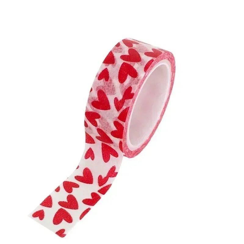 Red Heart Washi Tape – DIY Craft & Scrapbook Decor Tape Decorative Washi Tape Axl Red