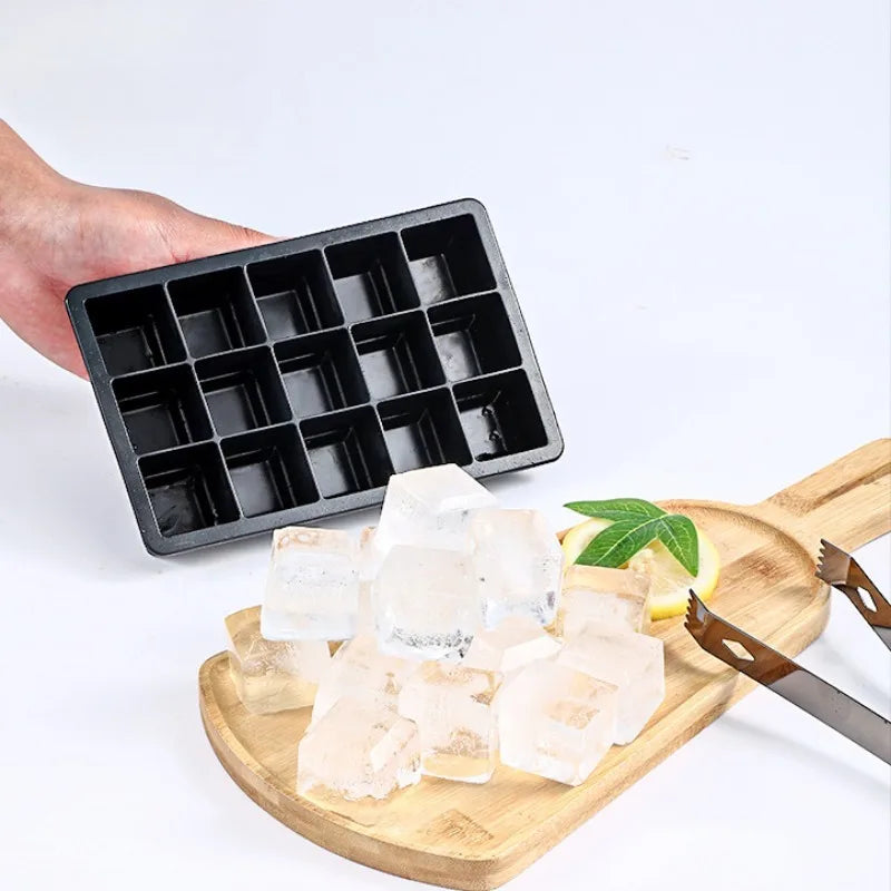 15-Grid Silicone Ice Cube Tray – Large Square Mold for Bar & Home Silicone Ice Cube Tray Axl