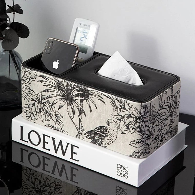Luxury Leather Tissue Box Cover | Modern Home Décor Holder Leather Tissue Holder Axl Upgraded version