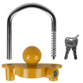 Adjustable Trailer Hitch Lock – Anti-Theft Tow Ball Security Trailer Hitch Lock Axl YELLOW