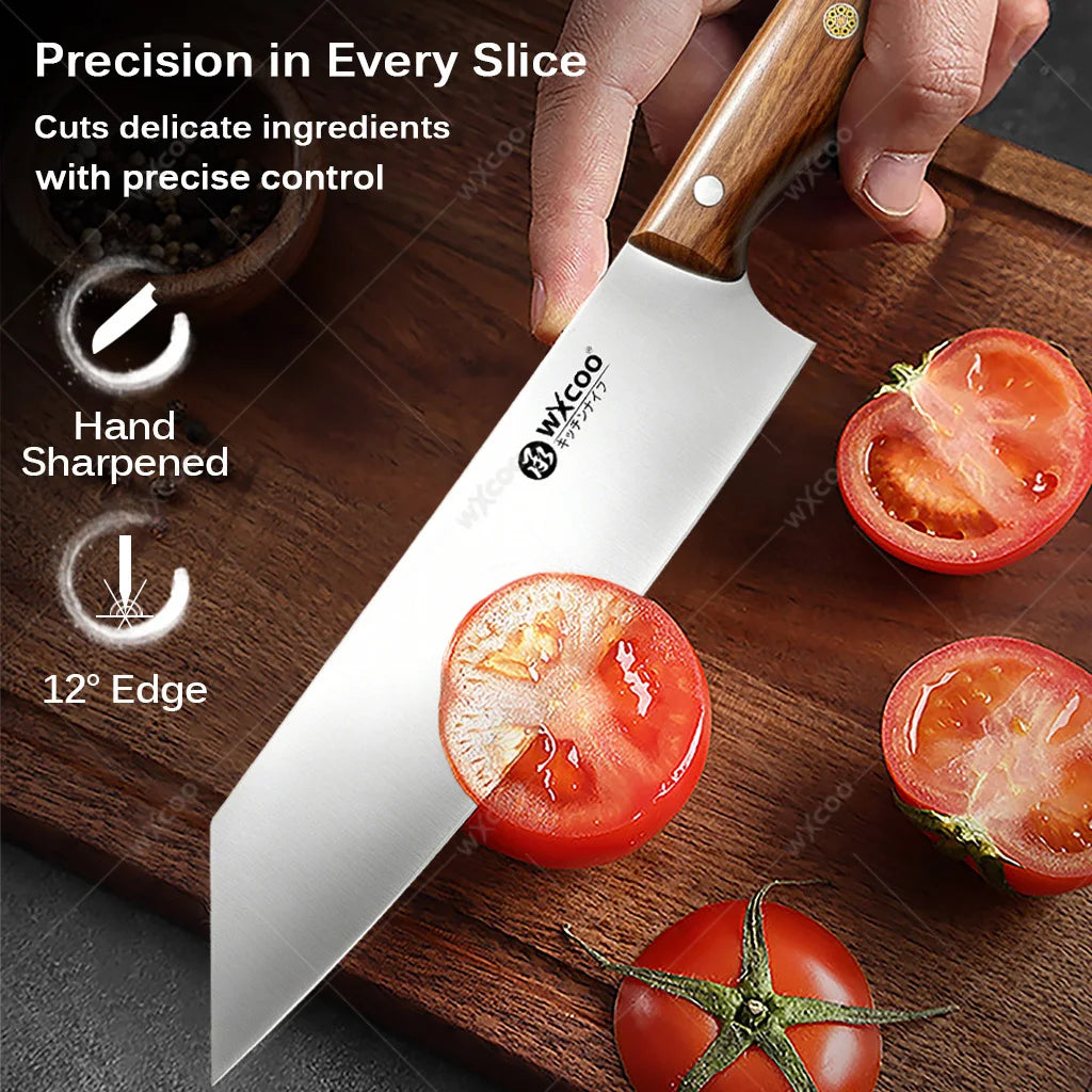 WXCOO Japanese Santoku Knife Set – 5-Piece Stainless Steel Kitchen Knife Set Axl