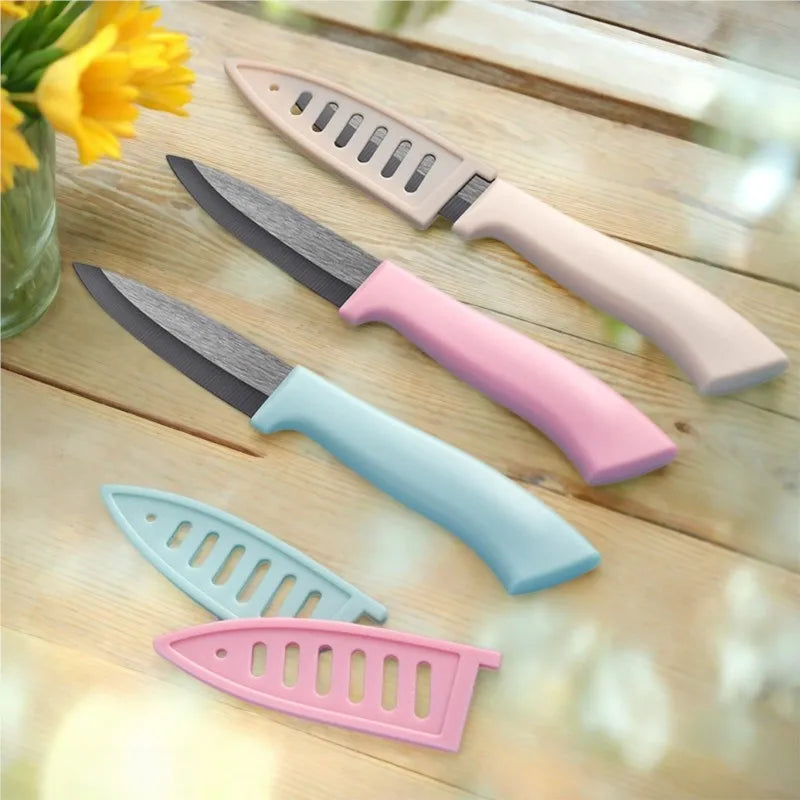 Black Zirconium Ceramic Paring Knife with Blade Guard Ceramic Paring Knife Axl