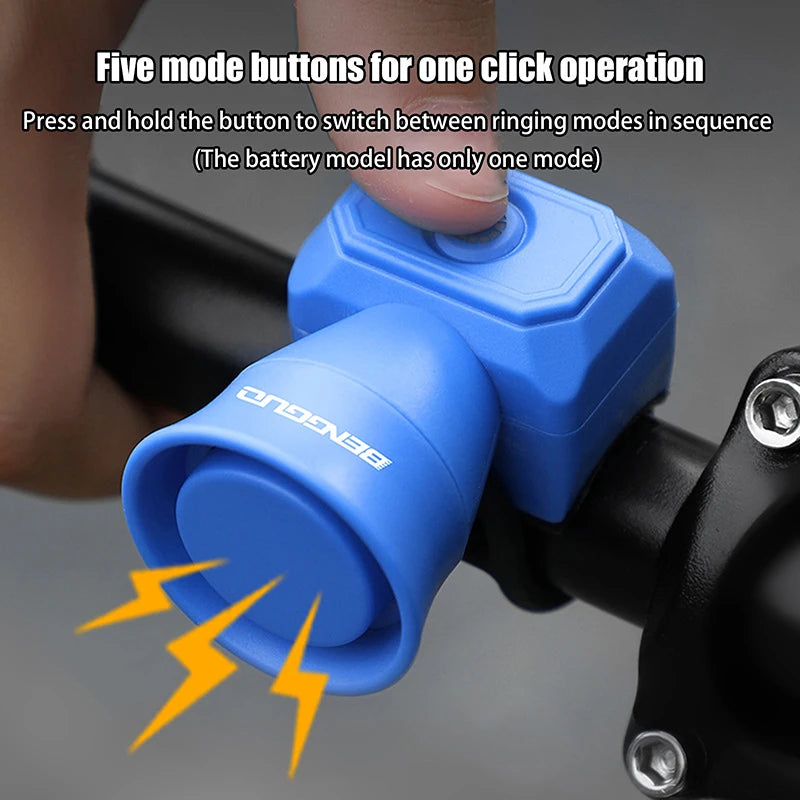 USB Rechargeable Electric Bike Bell – 120dB Waterproof Horn Electric Bike Bell Axl
