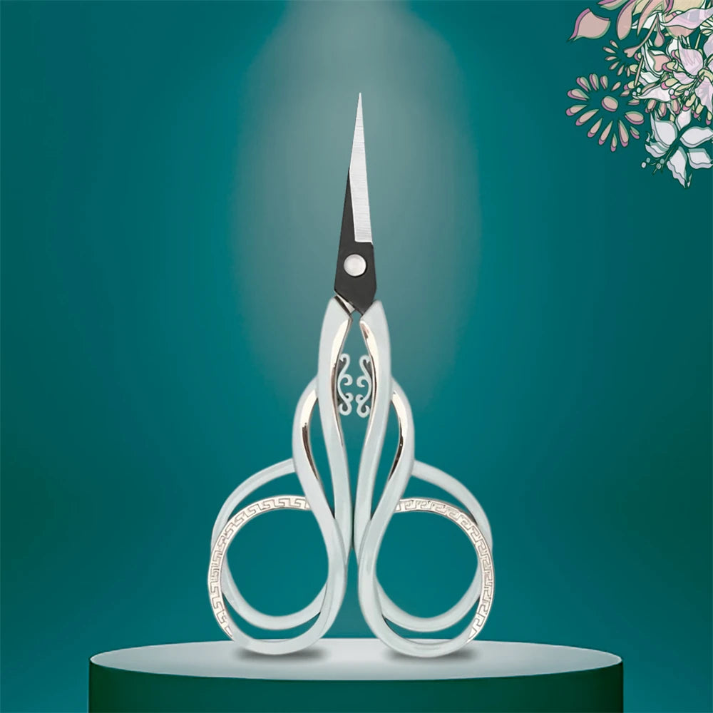 Vintage Stainless Steel Sewing Scissors – Embroidery & Fabric Sewing Scissors Axl Scissors-Green